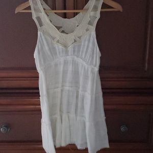 Free People embroidered sleeveless peasant top